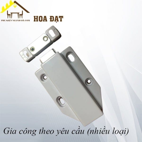 Chốt nhấn nam châm Vinahardware loại 70x46mm, màu trắng - PO7046