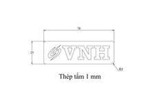 Khuôn dập chữ logo VNH - 78x25- VNH7825