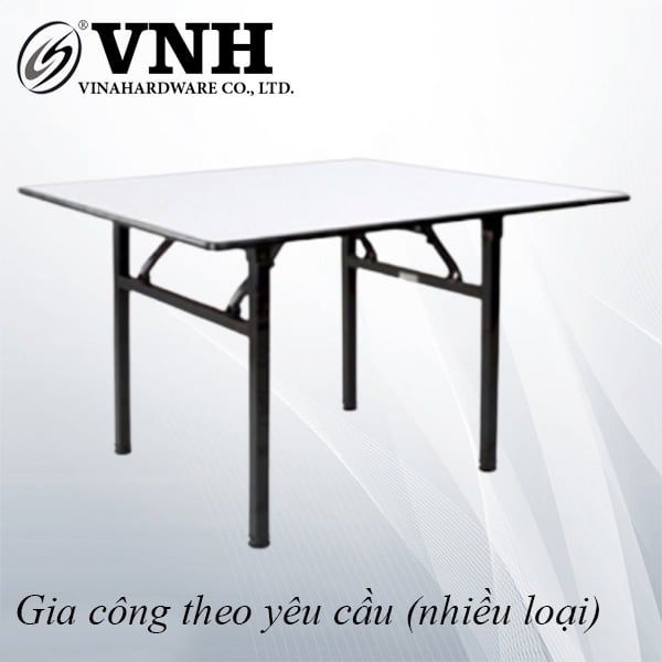 Khung bàn xếp gọn sắt hộp 30 Vinahardware, sơn đen - VNH808073B