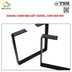 Khung chân bàn sắt vuông Vinahardware, sơn đen mờ - VNH71040B