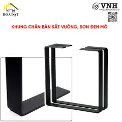 Khung chân bàn sắt vuông Vinahardware, sơn đen mờ - VNH71040B