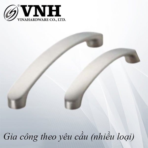 Tay nắm cong chữ C, màu bạc - HD08N64