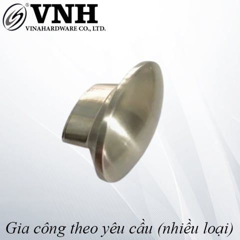 Núm tay nắm tủ Vinahardware loại 25x43mm ovan xi mạ nikel xước HD0210N-HD0210N
