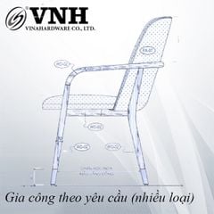 Chân côn sắt D28-D26 dài 80mm, màu Pvd - VNH282680