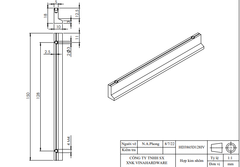 Tay nắm chữ T dày 5mm rộng 17mm dài 128mm HD3865D128IV-HD3865D128IV