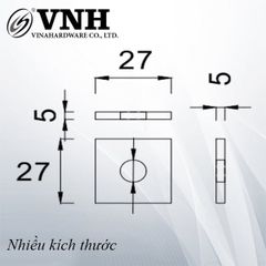 Pat ( Bas) sắt (27x27x5) ren M8- VNH2705M8