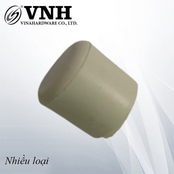 Nút nhựa chân bàn tròn Vinahardware, màu trắng - NNB19T