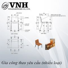 Chân côn D32-D20 dài 800mm, hàng phôi - VNH3220800P-VNH3220800P