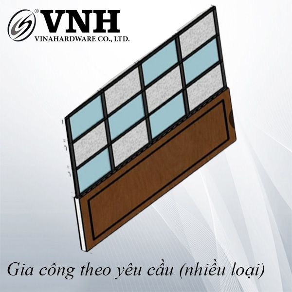 Khung vách ngăn 1600x4210mm, sơn đen mờ - VNH16004210B-VNH16004210B