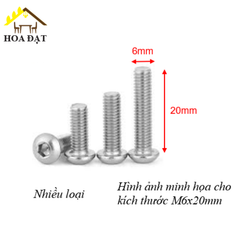 Bulong đầu mo Vinahardware loại M6, inox 304-HSS625I