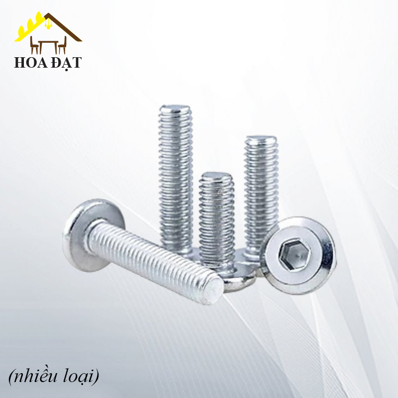 Bulong lục giác chìm Vinahardware loại M6, màu nikel-HSS650NK