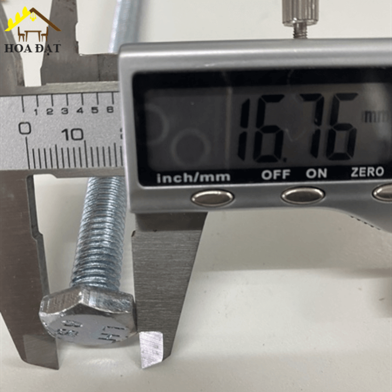 Bulong lục giác ngoài Vinahardware loại M6, màu trắng-BHO620Z