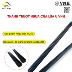 Thanh trượt nhựa cửa lùa U Vinahardware - HDDR355-TTL8432