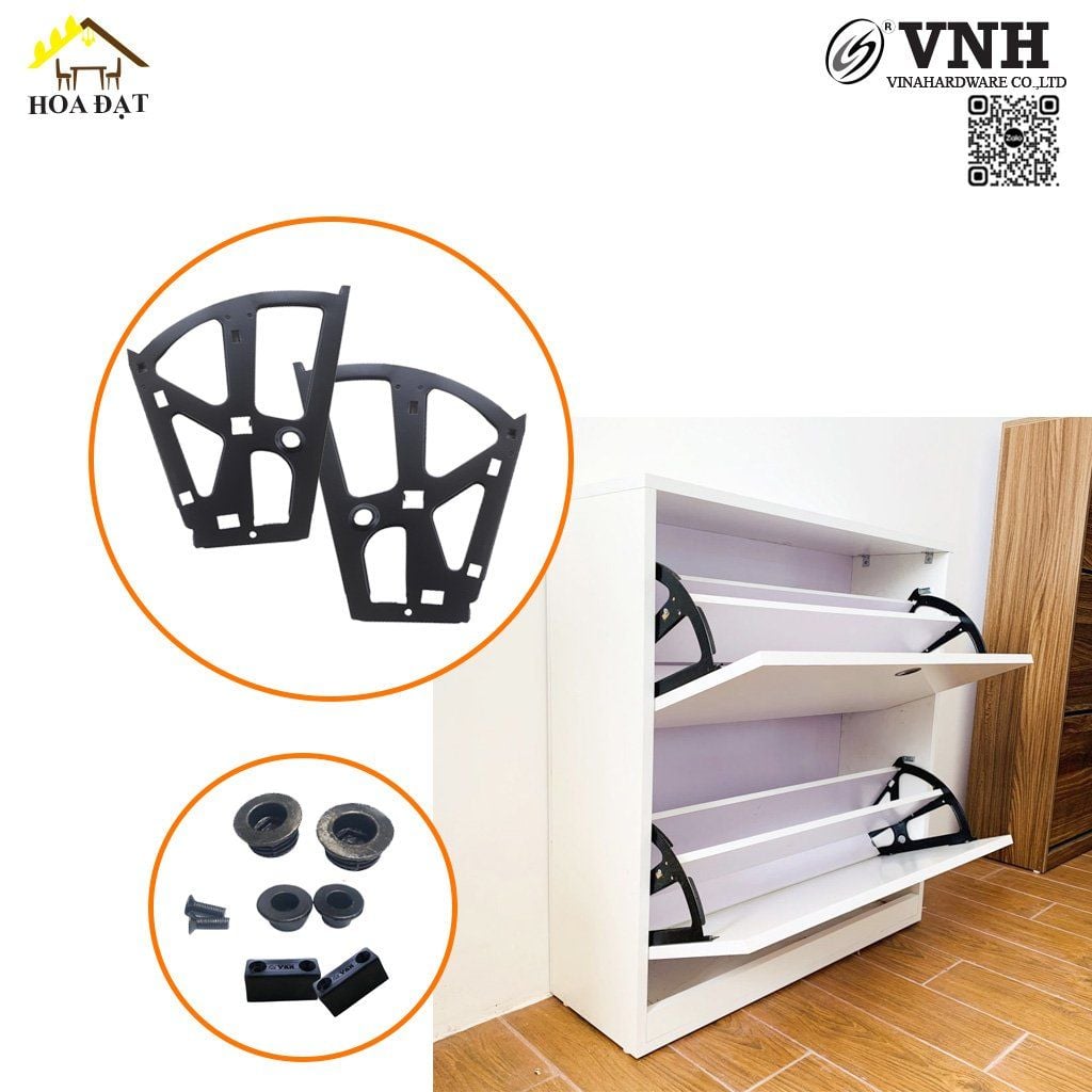 Khung kệ giày sắt sơn đen Vinahardware loại 260x200mm, 2 tầng VNH PSS924-PSS924 - HDFA467