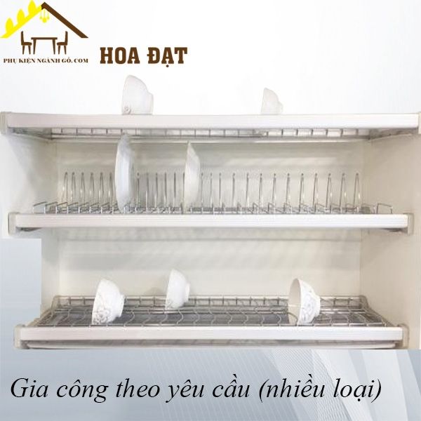 Giá bát đĩa cố định 3 tầng, inox 304 - VNH030790