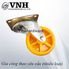 Bánh xe tủ đế vuông Vinahardware, một vòng bi, màu vàng, không khóa - CT8269
