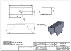 Pat ( Bas) sắt răng cưa ngàm liên kết Vinahardware kích thước 93x29x37x2mm-VNH2208469