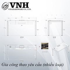Khung chân bàn oval Vinahardware sơn đen tĩnh điện - VNH8001800B