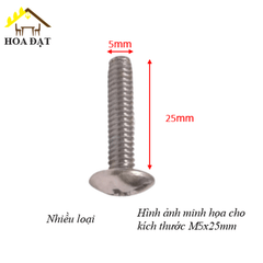 Bulong đầu dù tay nắm Vinahardware loại M5, M6 màu trắng - PCS515Z1