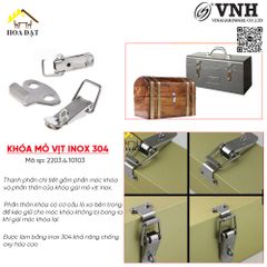 Khóa mỏ vịt inox 304 Vinahardware-TL1010ZI