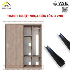 Thanh trượt nhựa cửa lùa U Vinahardware - HDDR355-TTL8432