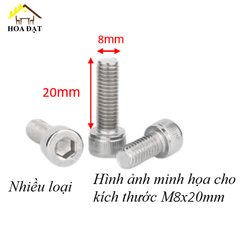 Bulong đầu trụ Vinahardware loại M6, M8, inox 304-HSS820TI
