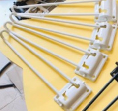 Chân bàn xếp Vinahardware, sơn tĩnh điện trắng - TA262Z280T