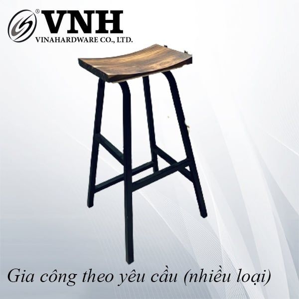 Khung ghế đôn sắt Vinahardware sơn đen tĩnh điện VNH