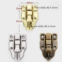 Khóa móc hộp trang điểm Vinahardware loại 40x60mm - KT4060GC