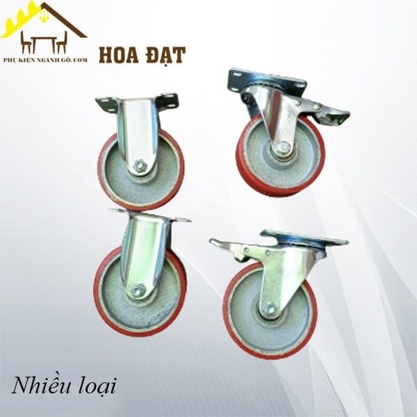Bánh xe PU gang, không khóa Vinahardware - CTG100KK