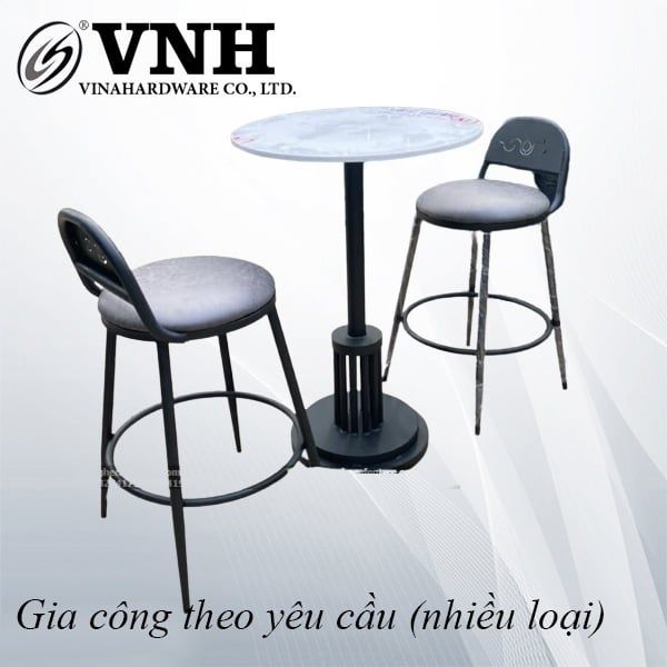 Khung ghế quầy bar Vinahardware, sơn đen tĩnh điện - VNH0230032
