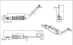 Tay nâng cửa tủ đứng, màu giả cổ đen - LD938RZ59