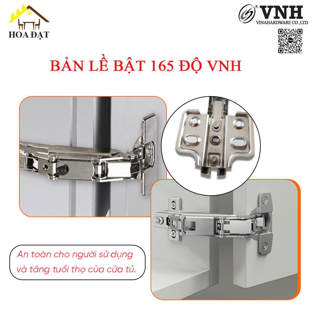 Bản lề bật 165 độ Vinahardware H9986A15