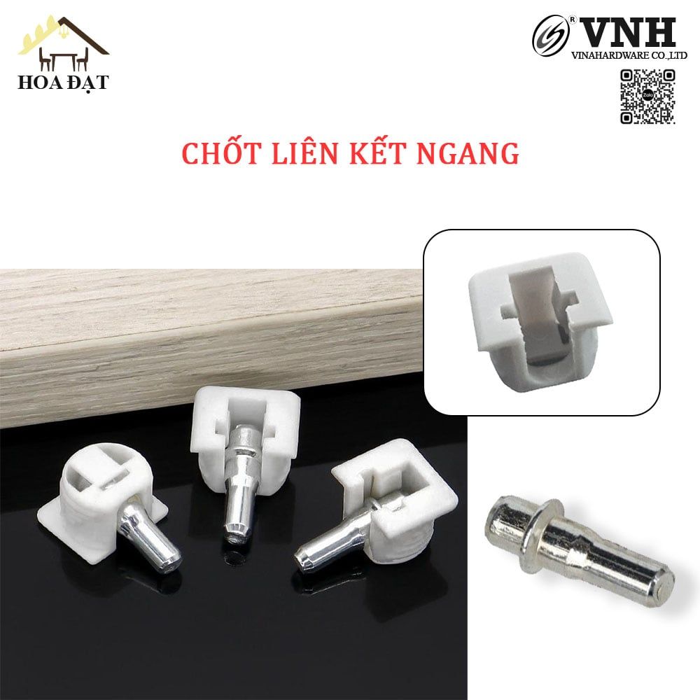 Chốt liên kết ngang Vinahardware màu xám loại 17.5x21mm - CC17521UN