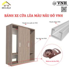 Bánh xe cửa lùa màu nâu đỏ Vinahardware CT2652-CT2652