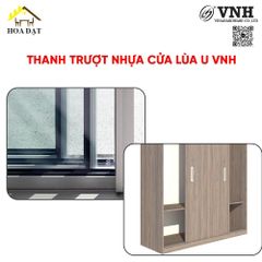Thanh trượt nhựa cửa lùa U Vinahardware - HDDR355-TTL8432