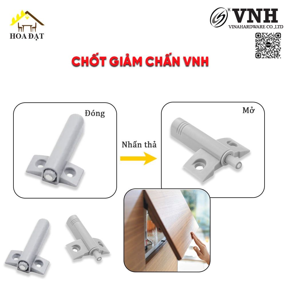 Chốt giảm chấn Vinahardware VN1 PO896N1-PO896N1