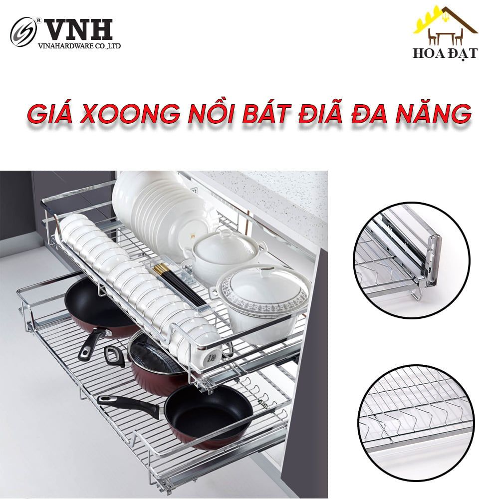 Giá xoong nồi bát đĩa đa năng Vinahardware, inox 304 , nhiều kích thước