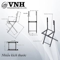Khung ghế sắt Vinahardware, sơn đen mờ - VNH402320