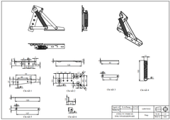 Tay nâng cửa tủ đứng Vinahardware, xi bảy màu - LD937Z22