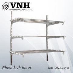 Kệ treo tường 3 tầng, inox Vinahardware - VNH120641