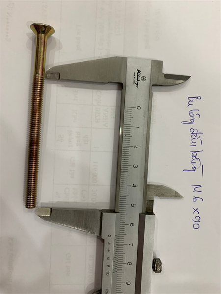 Bulong đầu côn bake M6 Vinahardware, hàng phôi - HSS690BKP