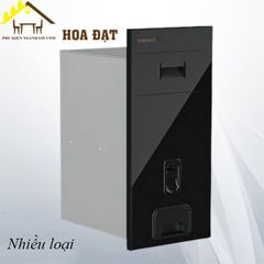 Thùng gạo nút nhấn kính đen toàn phần Vinahardware - VNH309264