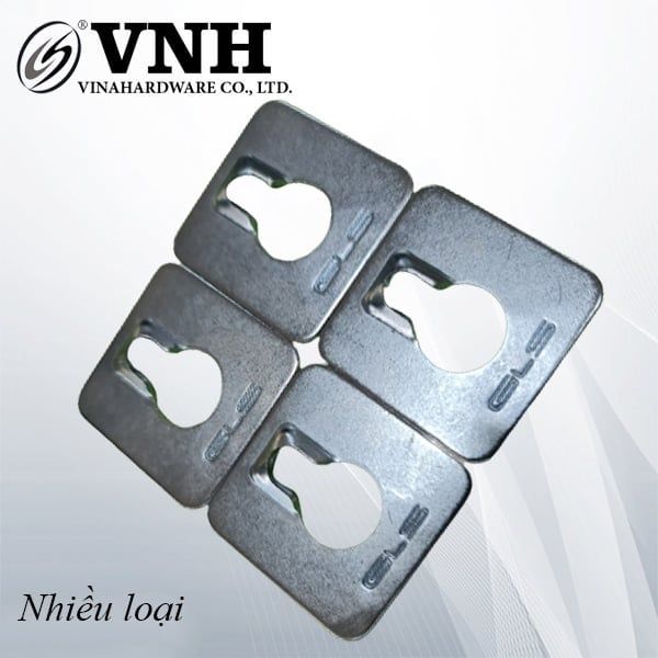 Pat ( Bas) sắt vuông Vinahardware dày 1.5mm, xi trắng - VNH0015-VNH001