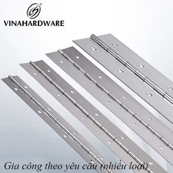Bản lề piano bản 38mm, inox 304 xước Vinahardware - VNH381000HL