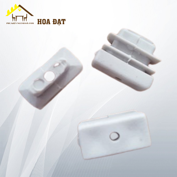 Nút nhựa vuông 20 đế 7  Vinahardware, màu trắng ngà PB2007W-PB2007W