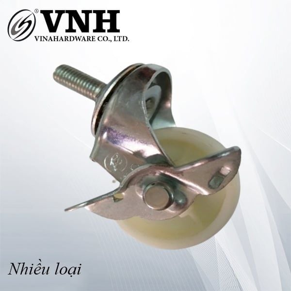 Bánh xe nhựa, có khóa, màu trắng - CT5025CK