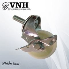 Bánh xe nhựa Vinahardware, có khóa, màu trắng - CT5025CK