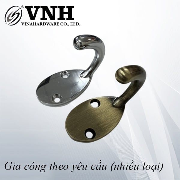 Móc treo quần áo áo - Móc treo đồ gắn tường Vinahardware, giá đỡ, màu nâu đỏ CH008D-CH0008D