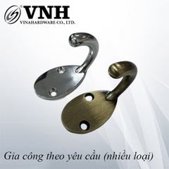 Móc treo quần áo áo - Móc treo đồ gắn tường Vinahardware, giá đỡ, màu nâu đỏ CH008D-CH0008D